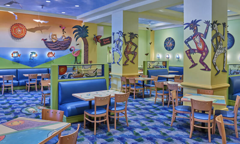 Eclectic Picabu dining room at the Walt Disney World Dolphin Resort