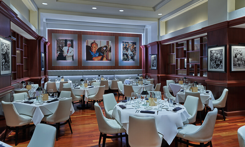 Shula's Steak House dining room at the Walt Disney World Dolphin Resort