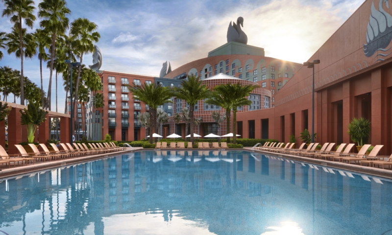 Pool and Chaises Longue at the Walt Disney World Swan Resort